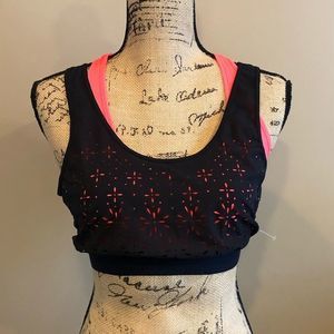 New Free People Movement Layered Laser Cut Bra